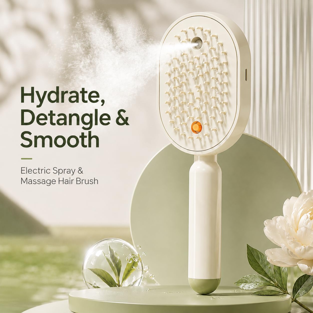 Massage - Spazzola Elettrica per Massaggio Capelli 2in1