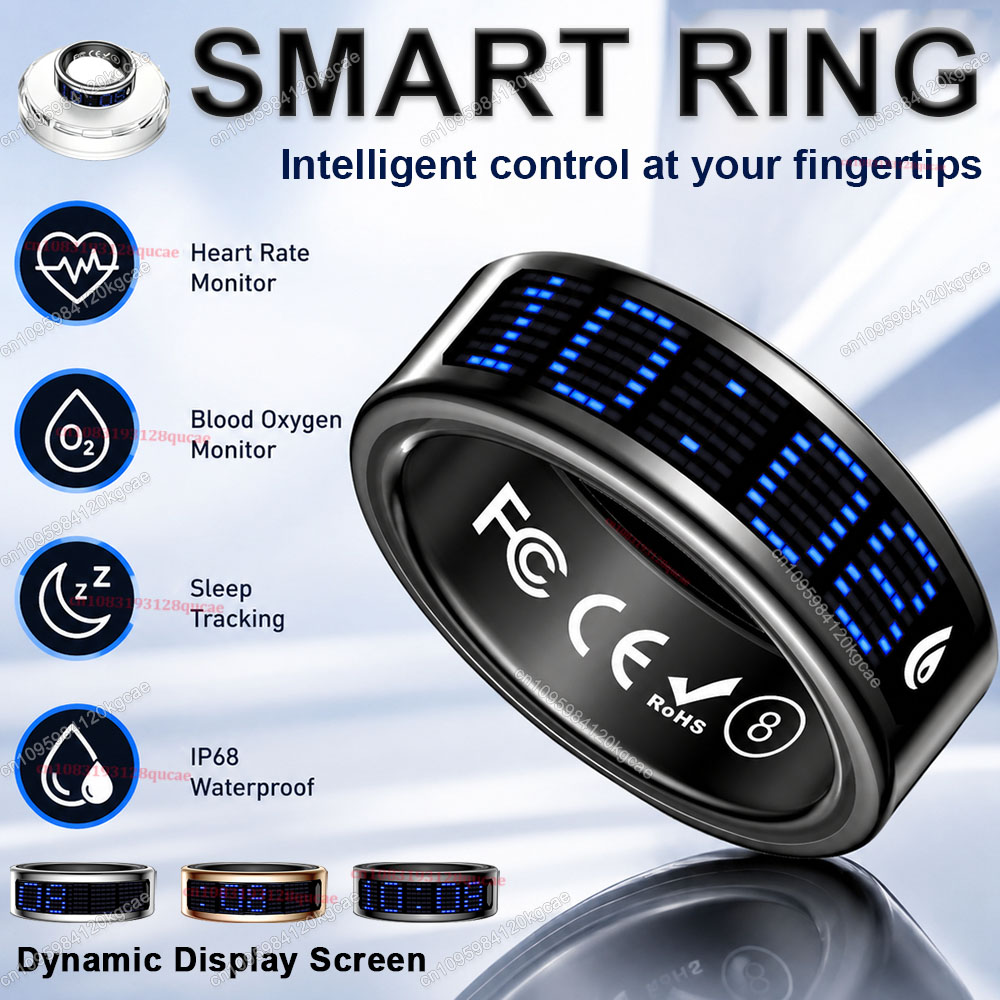 Health Monitors - Anello intelligente con schermo touch, promemoria
