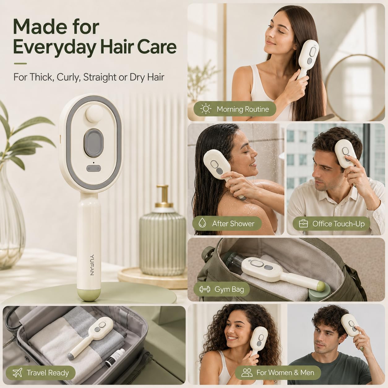 Massage - Pettine Elettrico Spray per Massaggio Capelli