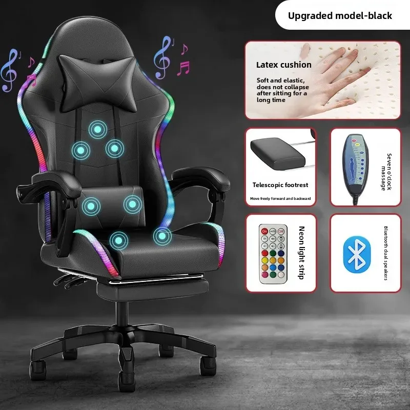 Sedia da gaming con luci, alto - Massage recensione e prezzo