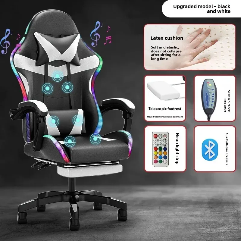 Sedia da gaming con luci, alto - Massage recensione e prezzo